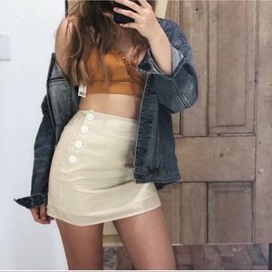 UO Stockholm Side Button-Down Mini Skirt